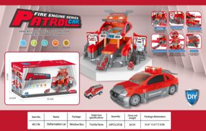 Mili Premium dos en uno deformado fuego estacionamiento almacenamiento música luz fundido a presión juego <span class=keywords><strong>de</strong></span> fuego coche conjunto niños estacionamiento juguetes plástico - Product Image 2