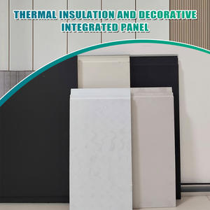 Panneau mural décoratif moderne en PU imitation bois 16 mm, panneaux sandwich à faible coût, pour chambre froide, <span class=keywords><strong>maison</strong></span> préfabriquée, conteneur métallique, résistant au feu - Product Image 1