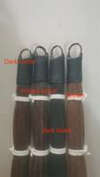 Extension de cheveux de queue de cheval de Mongolie de couleur noire de 1/2 LB 85-90 CM de longueur fausse queue de cheval étendue