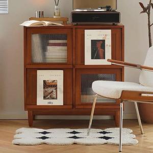 Solid Wood <b>Sideboard</b> 4 Compartments Storage Living Room Cabinet - Product Image 2