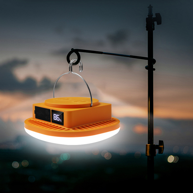 Portable Solar LED Rechargeable Camping Lantern ABS Body Emergency Tent Light for Outdoor Camping
