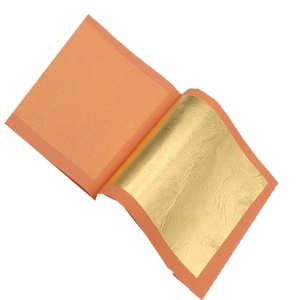 منذ 1996 الصانع أوراق الذهب الحقيقي 8X8CM 23.75K ، 23K,22K,18K ، 12K للتذهيب الأثاث إطار الأعمال الفنية والديكورات المنزلية. - Product Image 1