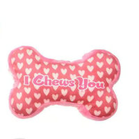 Mode Romantische Roze Bot Pluche Kauw Hart Bot Vorm Hond Cadeau Set Schattig Gevulde Piepend Valentijnsdag Hond Speelgoed