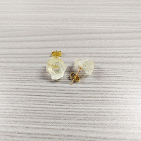 Boucles d'oreilles clous en cristal naturel brut, pierres précieuses irrégulières, énergie curative, bijoux en pierre minérale, cadeau pour femme