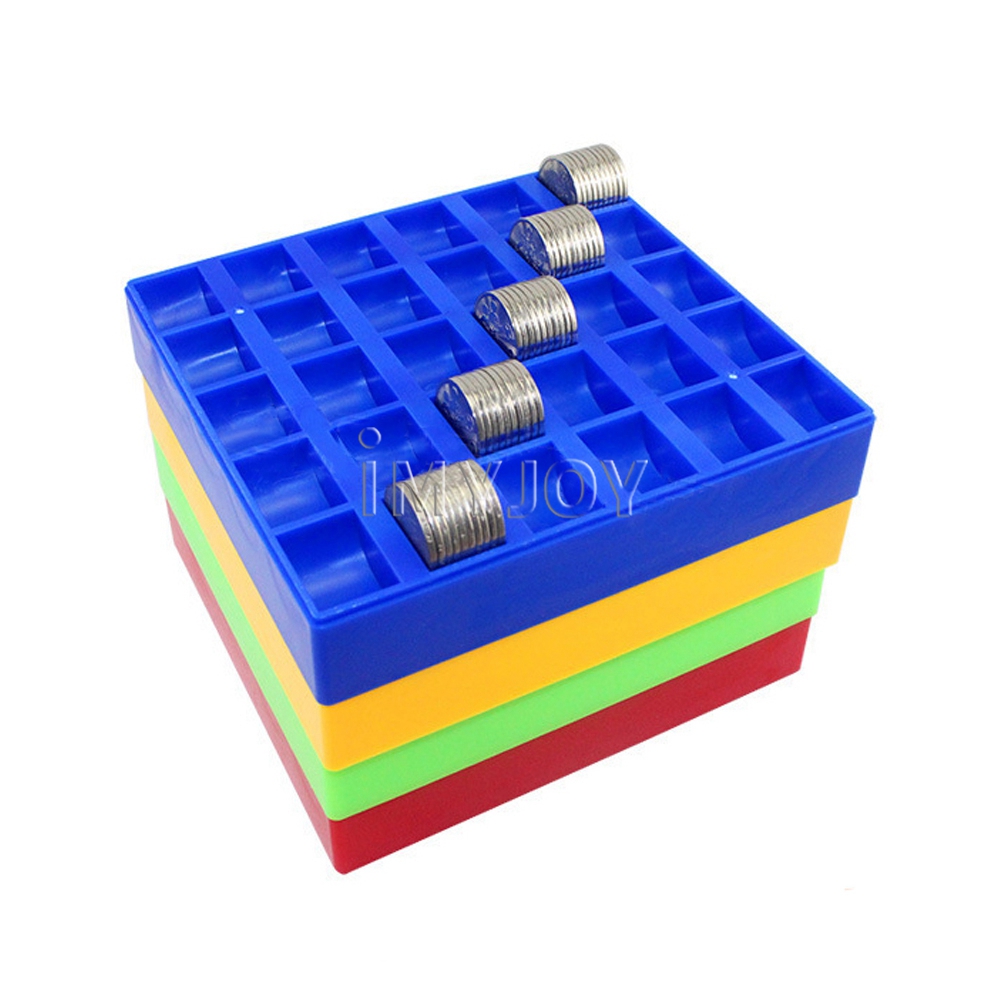Bandeja Organizadora De Monedas Para Euros – Soporte De Plástico Con 8 Filas – Capacidad Para 196,40 € – Ideal Para Contar Y Ordenar Monedas En Casa O Tienda