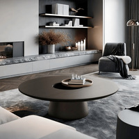 Table basse ronde moderne et simple DISHI, meubles de salon, hôtel, villa, plateau en bois, ensemble de tables basses avec cadre en métal pour la maison, salle à manger