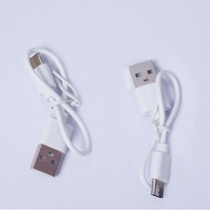 Cable de Carga Tipo-C a Micro USB de 20cm, 0.5A 1A, Conductor de Cobre Puro y Blindaje Trenzado, Blanco, Venta al Por Mayor - Product Image 2