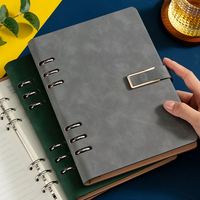 Carnet de notes A5 en cuir PP réutilisable, couverture rigide, feuilles mobiles, couleur personnalisée, haute qualité, gaufré, multifonctionnel, promotionnel