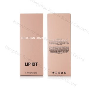OEM Cosmetics Set Nude Packaging Lip Gloss Lip Liner Vegan Custom Lip Kit <strong>No</strong> <strong>logo</strong> - Product Image 2