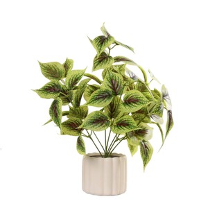Plante artificielle de lierre vert en pot, petit bouquet, décoration intérieure, matériau PVC/PU - Product Image 4