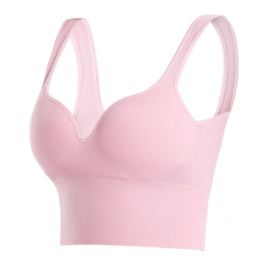 Maglia sportiva senza cuciture Push-Up senza soluzione di continuità da donna Set Top senza reggiseno senza ferretto comoda biancheria intima - Product Image 5