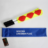 Articles de sport personnalisés, drapeaux d'arbitre de football rouge et jaune, drapeaux de patrouille de football