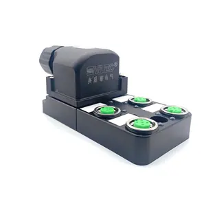 SVLEC Smart M12 4-way Single Channel Distribution Block Junction Boxes With PCB Terminal Input For Sensor And Actuator