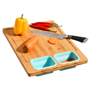 Youlike Planches à découper en gros sur l'évier Planche à découper avec passoire Planche à découper de cuisine (ensemble de 3 pièces)-Juice Groove - Product Image 1