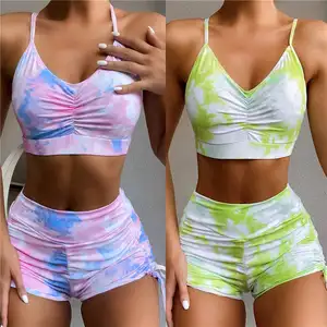 Fornecedores De Roupas 2021 Novos Tie Dye Swim Ternos Capa De Verão Ups Beach Wear Mulher