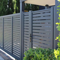 Clôture en aluminium à lattes d'occlusion avec revêtement en poudre pour produits de jardinage