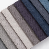 Tissu de canapé en velours d'agneau 210g, 100% polyester, tricoté chaîne épaissi, enduit PE, respirant, anti-boulochage, uni, textile de maison 133x100