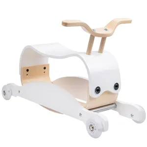 재미있는 나무 푸시 밸런스 타고 장난감 아이들 재미있는 흔들 의자 어린이 감각 훈련 장난감