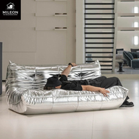 Meubles de salon modernes de luxe de conception italienne, fauteuils de villa, argent, canapés de fête, vente directe d'usine.