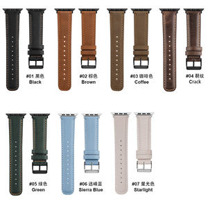 Apple Watch Serisi 11 10 9 8 7 6 için Chungming Crazy Horse Deri Kayış, Apple Watch Ultra 2 <span class=keywords><strong>3</strong></span> 49mm için Vintage Deri Kordon - Product Image 4