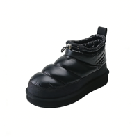 Bottes d'hiver en EVA et TPR imperméables, à bout rond, avec sangles en tissu, semelle intérieure plate confortable et douce, chaudes pour l'hiver
