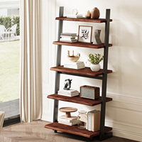 Estantería de Madera Maciza de Diseño Simple, Venta al Por Mayor de Fábrica, Librería de 3/4/5 Niveles