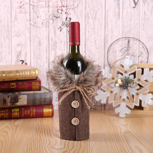 <strong>Wholesale</strong> Merry <strong>Christmas</strong> Ornaments <strong>Christmas</strong> <strong>Gift</strong> Lattice Wine Bottle Cover Toy Home Decorations - Product Image 4