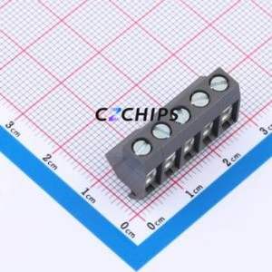 974-DS/05 Screw Terminal Block Through hole Component (THT),P=5mm Connector ( Construction: 1x5P )( Pitch: 5mm )( Color: Gray ) - Product Image 1