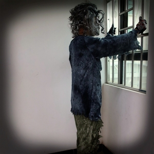 Costume d'Halloween Zombie unisexe pour adulte en polyester – Déguisement d'horreur pour fête effrayante, tenue de cadavre terrifiante - Product Image 5