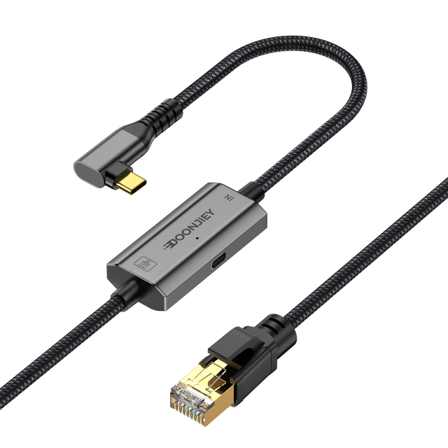 2.5 Gigabit LAN Ethernet Adapter Cable PD 100W TYPE C RJ45 90 Degree Right Angle Elbow for Laptop Mobile Phone Stock Available
