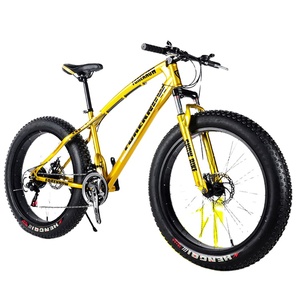 Bicicleta de Montaña para Adultos con Llantas Gruesas de <span class=keywords><strong>26</strong></span> Pulgadas, Cuadro MTB, Bicicleta para Nieve, Color Amarillo, 1 Pieza, Personalizable - Product Image 1