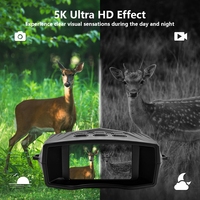 Jumelles de vision nocturne 5K, caméra 60MP, zoom numérique 10X, infrarouge 850nm, écran HD 3 pouces, batterie 5000mAh, gyroscope anti-vibration, chasse