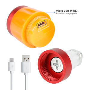 Ulip <b>LED</b> Signal <b>Light</b> Electric Scoot Handlebar End <b>Plugs</b> Turn <b>Lights</b> 2 PCS Red Orange Grip USB Cable Side Indicator warning Lamp - Product Image 2