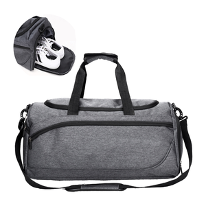 Custom Logo Polyester Zipper Closure Sports Gym <b>Bag</b> Fitness Training Yoga Handbag Unisex Sport Travel Shoe Compartment - Product Image 1