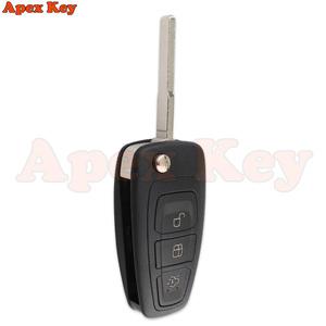 Coque de clé de voiture pliable pour Ford Ranger Focus Fiesta C-Max Galaxy Mondeo S-Max Transit MK3 T6, étui à clé avec lame non coupée - Product Image 2
