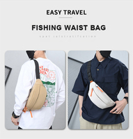 Sac banane imperméable Oxford Ripstop pour homme au meilleur prix Logo personnalisé Zipper Sport Gym Running Fishing Sac de taille