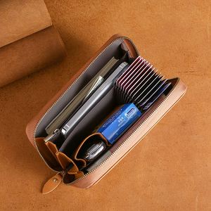 Portefeuille de luxe fait main pour femme en cuir végétal tanné, sacs à main et portefeuilles - Product Image 2