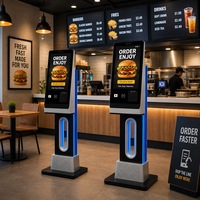 Kiosco de Pago Sinmar, Máquina Inteligente para Comercios y Restaurantes, Pantalla Táctil de 21.5 Pulgadas con Iluminación LED, Kiosco de Autoservicio para Pedidos