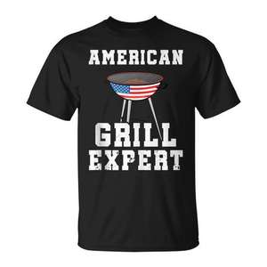 American Grill Expert T-Shirt BBQ 4th Of July Fathers Day - Product Image 1