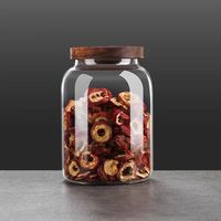 Pot de stockage en verre Offre Spéciale Récipient de nourriture Pot de zeste de mandarine en verre avec couvercle