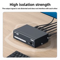 Pasokan Pabrik 1In-8Out 8Port Bnc Video Splitter & Converter Cvbs Bandwidth Metal Dc 9V Bnc Splitter