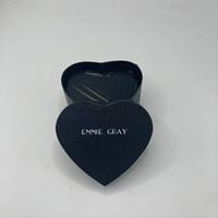 Prix de gros personnalisé de luxe saint-valentin noir vide amour coeur en forme de fleur dure boîte en gros