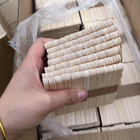 Bâtonnets de crème glacée en bois jetables écologiques à bord droit 114*10*2mm, vente en gros