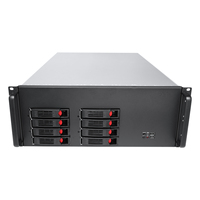 Boîtier de serveur 4U, profondeur 340 mm, GPU 650 mm, 7 PCIe + Phoenix, 3 ventilateurs 12 cm, acier 1,2 mm, stockage distribué de big data 8 baies, en stock
