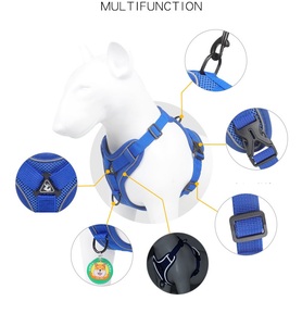 Hochleistungs-Anpassung <span class=keywords><strong>Nylon</strong></span> Haustier Geschirr Leinen-Set Designer einstellbar 2 in 1 einziehbare Hundebinde Leine - Product Image 6