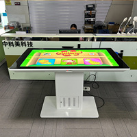 Table tactile interactive en forme de T de 55 pouces, table basse tactile, table de jeu tactile, table de jeu tactile éducative intelligente
