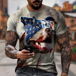 Moda estiva Unisex graziosa t-shirt a sublimazione Bulldog con stampa 3D t-shirt da uomo <span class=keywords><strong>Pitbull</strong></span> Dog Short Plus Size top Streetwear - Product Image 5