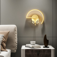 Applique Murale Papillon Luxe pour Chambre à Coucher, Chevet, Salon Moderne Minimaliste, Fond de Décoration Nordique Créatif, Couloir, TV, Intérieur