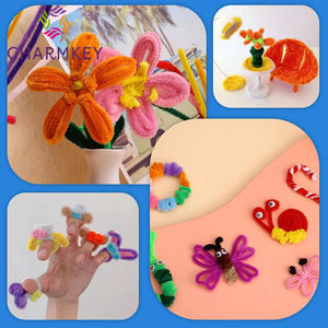 قطع مبتكرة أنبوبية شينيل منظف أنابيب جذعية حرفية عصي غامضة حرفة سلكية لمشروع حرفة فنية إبداعية يدوية الصنع - Product Image 6