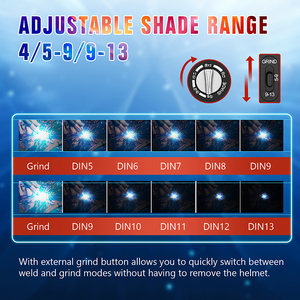 TRQ Casque <span class=keywords><strong>de</strong></span> <span class=keywords><strong>Soudage</strong></span> Auto-Obscurcissant avec Phares LED Combinés, Réglage en Continu, <span class=keywords><strong>Masque</strong></span> <span class=keywords><strong>de</strong></span> Soudure Confortable - Product Image 5